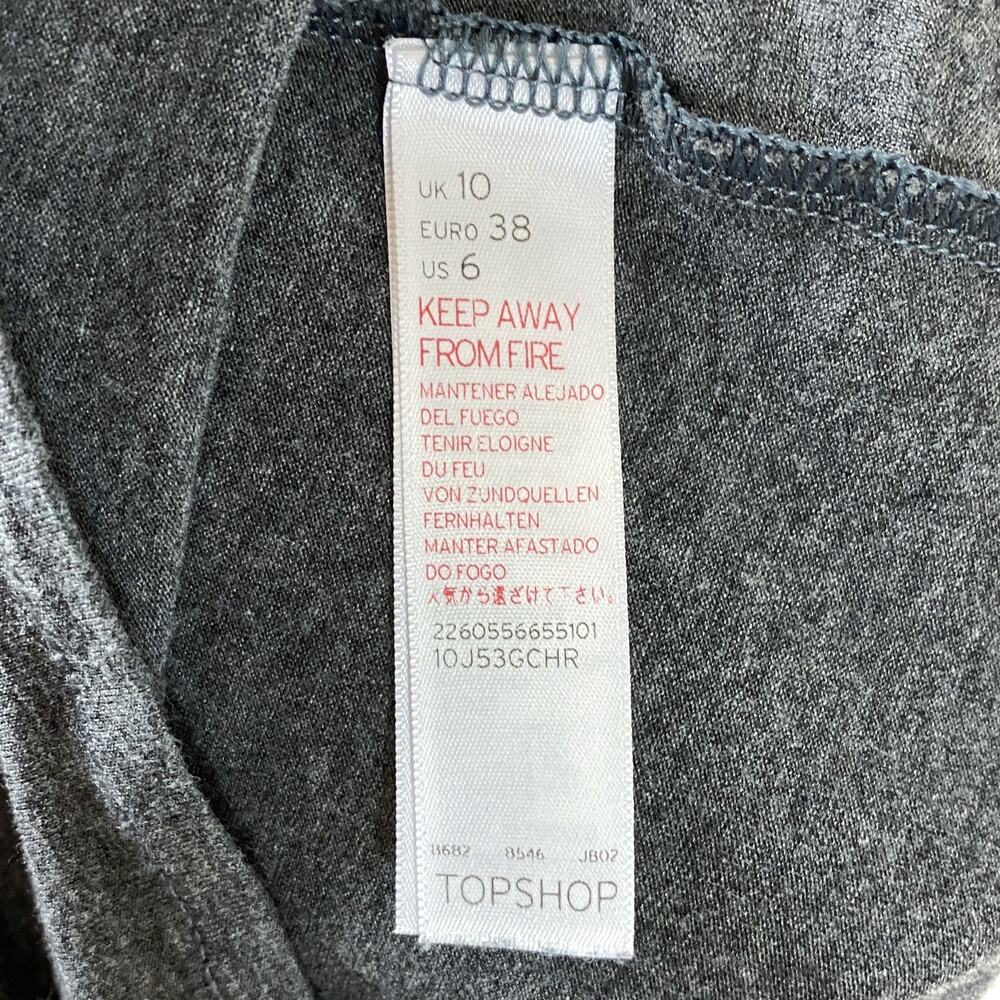 Topshop Flutter Layered Keyhole Back Tee Shirt Dr… - image 6